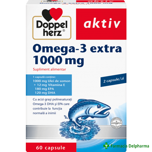 Omega 3 Extra Ulei de somon 1000mg x 60 caps., Doppelherz